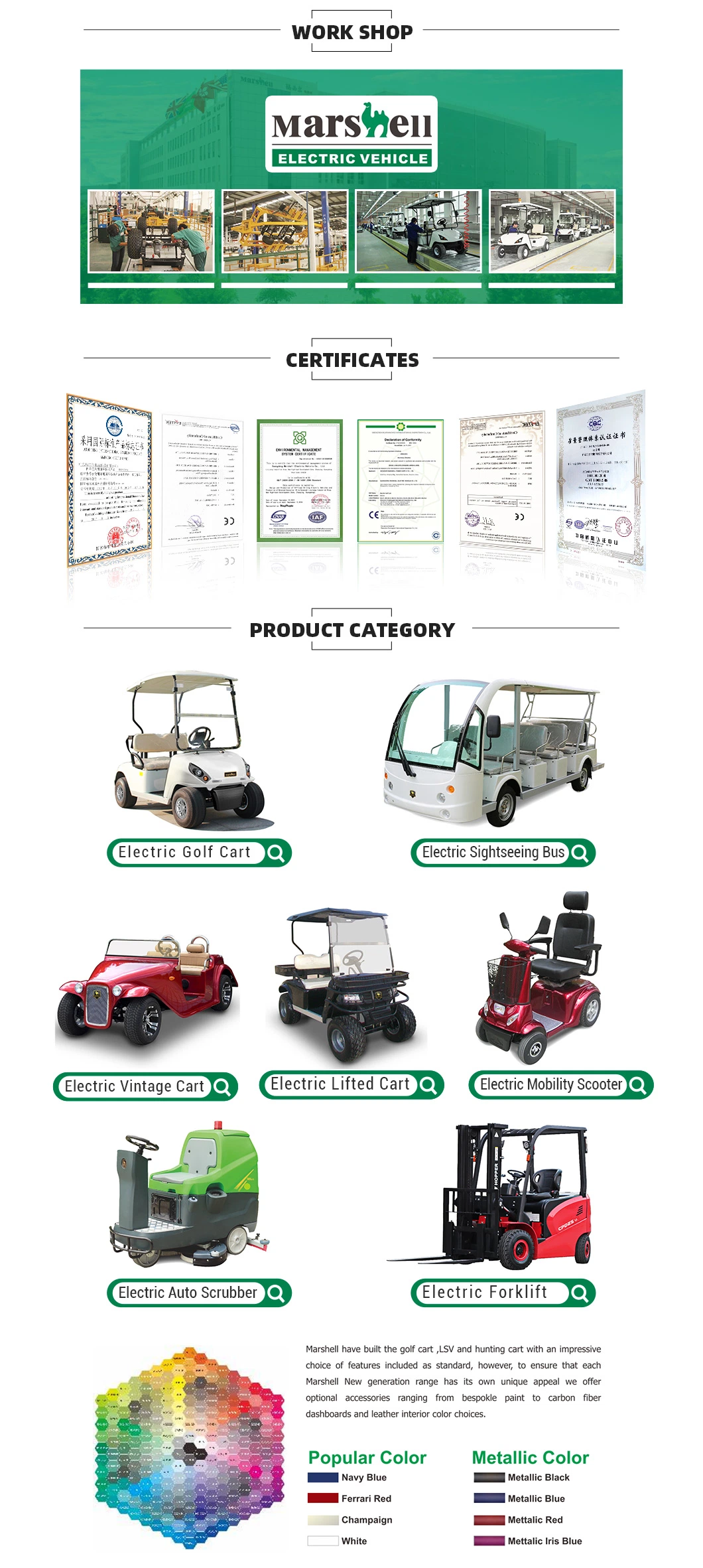 CE Certificated 4 Seat Electrice Golf Cart Dg-C4 with Customize Service
