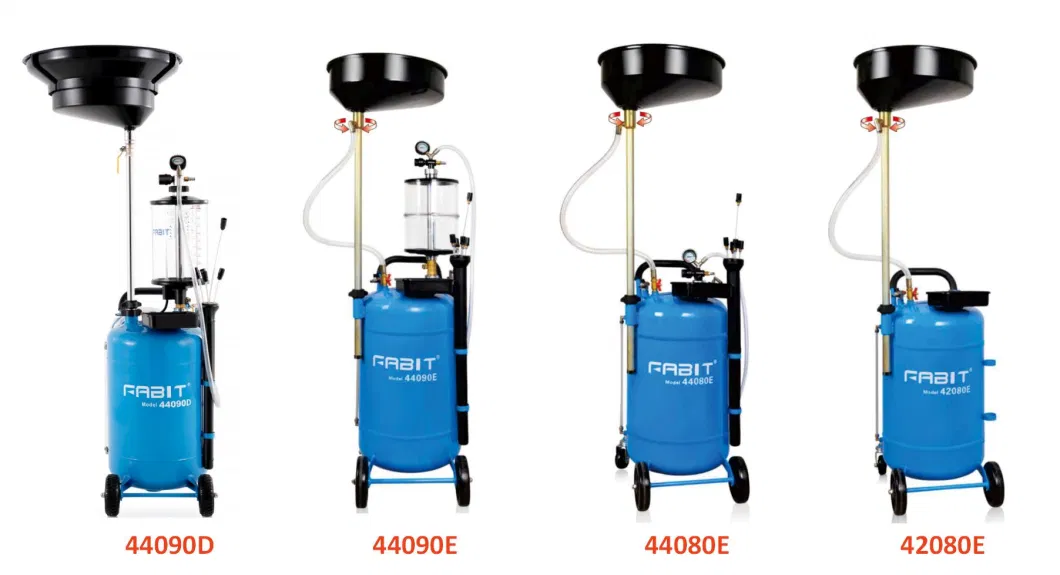 Fabit 2-in-1 Air-Operated Waste Oil Drainer with Chamber 14-Gallon Tank for Workshop