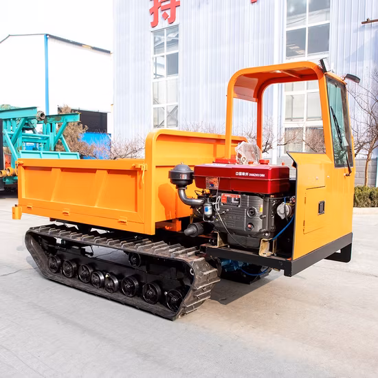 1 Ton 2 Ton 3ton Hydraulic Self Loading Transporter/Crawler Cargo Small/Mini/Micro Tipper/Dump Tracks/Dumper Use for Garden Farm/Agriculture Project