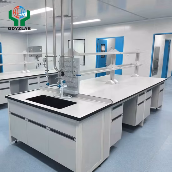 Steel Wood Laboratory Furniture Chemistry Lab Island Bench Workbench